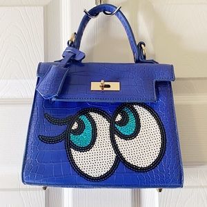 Blue hand bags